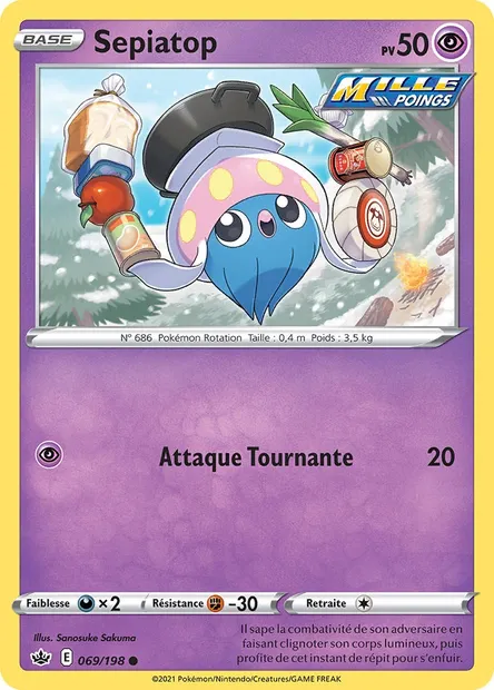 Sepiatop, carte Pokémon CRE 69 — extension Règne de Glace