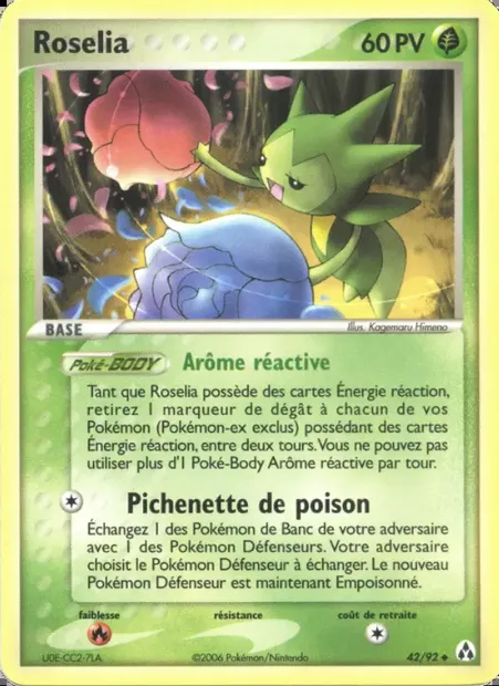 Rosélia, carte Pokémon LM 42 — extension EX Créateurs de légendes