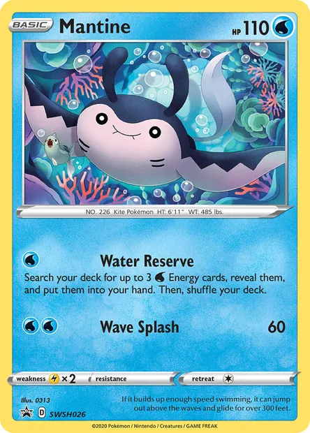 Mantine, Pokémon card SWSH 026 — SWSH Black Star Promos set