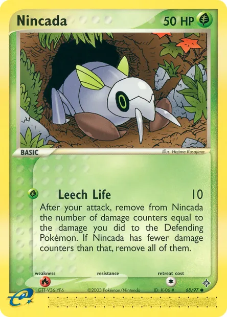 Nincada, Pokémon card DR 68 — Dragon set