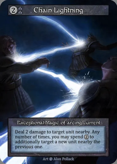 Chain Lightning, carte Sorcery BET 201 — extension Beta