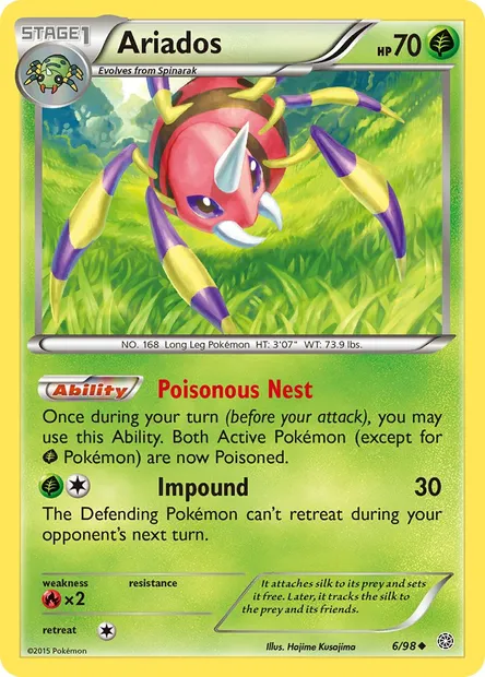 Ariados, Pokémon card AOR 6 — Ancient Origins set