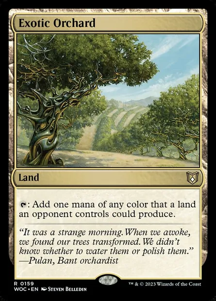 Verger exotique, carte Magic WOC 159 — extension Wilds of Eldraine Commander