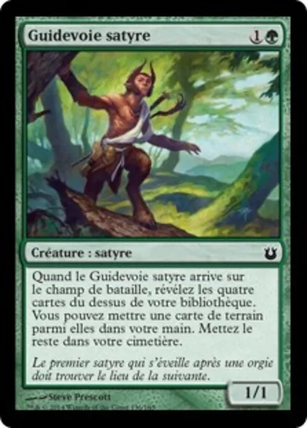 Guidevoie satyre, carte Magic BNG 136 — extension Créations divines