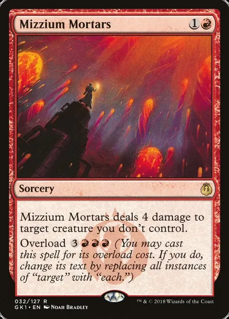 Mizzium Mortars, Magic card GK1 32 — GRN Guild Kit set