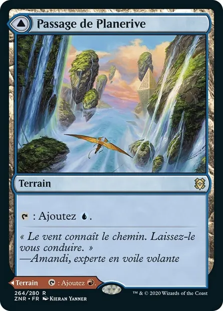 Passage de Planerive // Passage de Planelave, carte Magic ZNR 264 — extension Renaissance de Zendikar