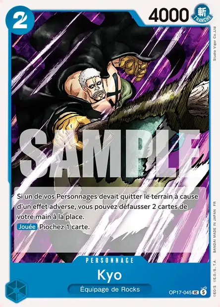 Kyo, carte One Piece OP17-045 — extension LES GUERRIERS LES PLUS PUISSANTS AU MONDE