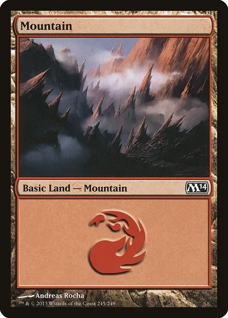 Mountain, Magic card M14 245 — Magic 2014 set