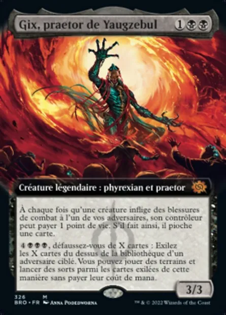 Gix, praetor de Yaugzebul, carte Magic BRO 326 — extension La Guerre Fratricide