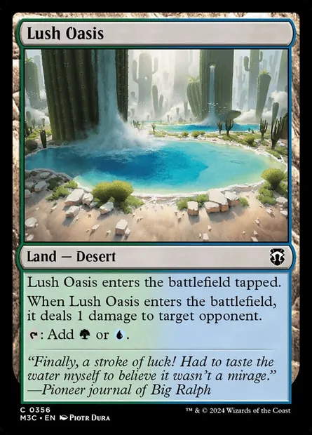 Lush Oasis, Magic card M3C 356 — Modern Horizons 3 Commander set