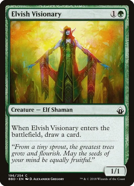 Visionnaire elfe, carte Magic BBD 196 — extension Battlebond