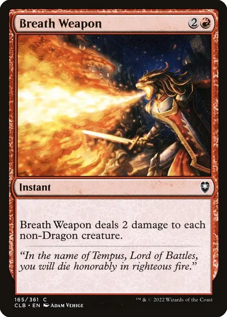 Breath Weapon, Magic card CLB 165 — Commander Legends: Battle for Baldur's Gate set