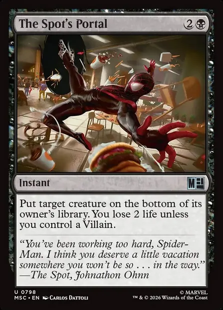 The Spot's Portal, Magic card MSC 798 — Marvel Super Heroes Commander set