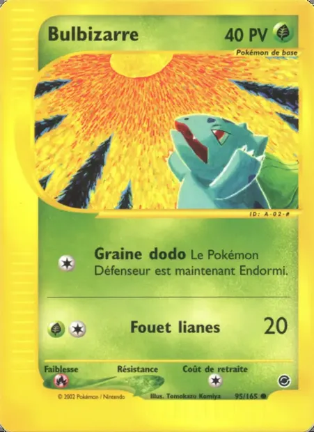 Bulbizarre, carte Pokémon EX 95 — extension Expedition