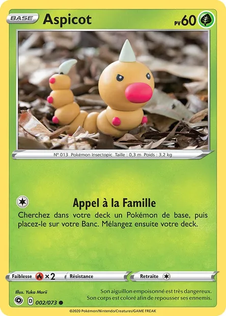 Aspicot, carte Pokémon CPA 2 — extension La Voie du Maître