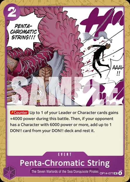 Penta-Chromatic String, One Piece card OP14-077 — THE AZURE SEA’S SEVEN set