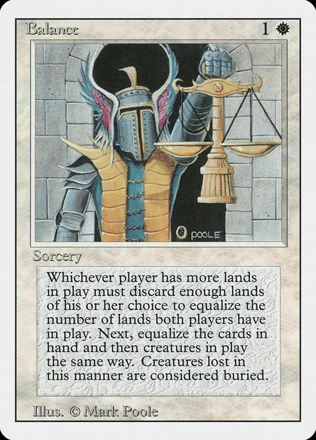 Balance, Magic card 3ED 3 — Revised Edition set
