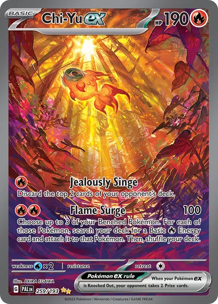 Chi-Yu ex, Pokémon card PAL 259 — Paldea Evolved set