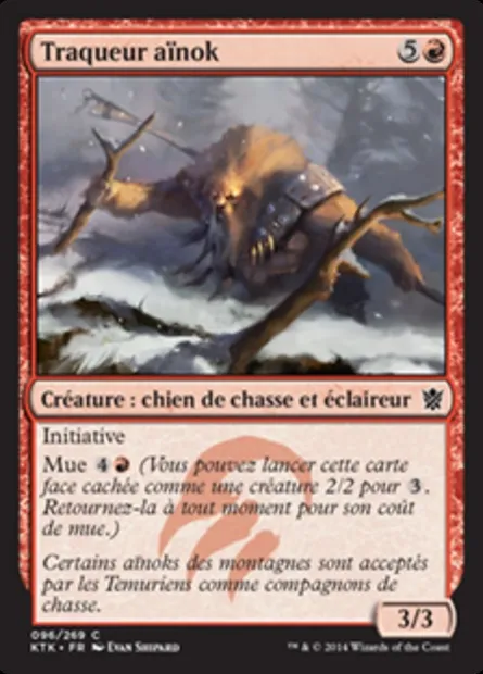 Traqueur aïnok, carte Magic KTK 96 — extension Les Khans de Tarkir