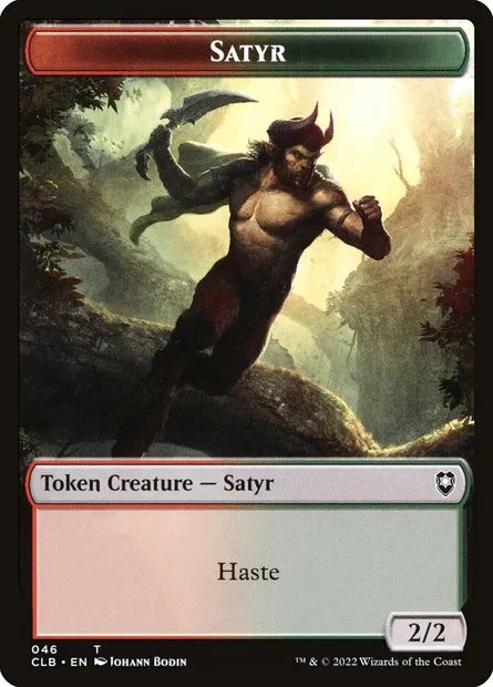 Satyr, carte Magic TCLB 46 — extension Battle for Baldur's Gate Tokens