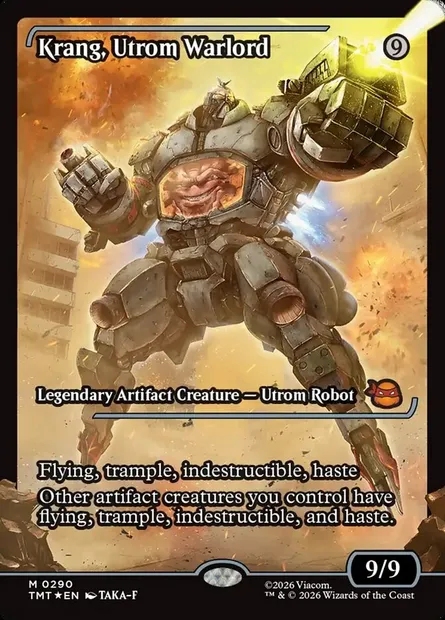 Krang, Utrom Warlord, Magic card TMT 290 — Teenage Mutant Ninja Turtles set