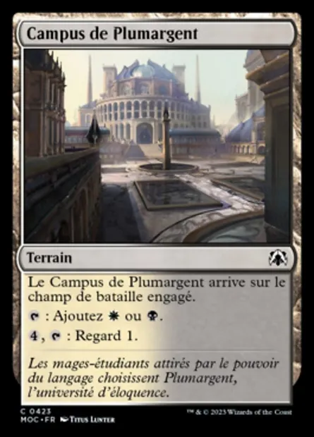Campus de Plumargent, carte Magic MOC 423 — extension March of the Machine Commander