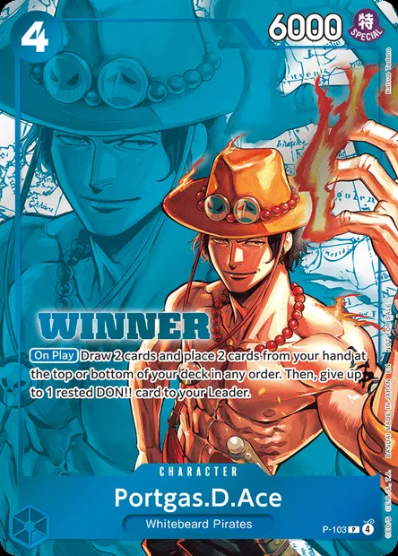 Portgas.D.Ace, One Piece card P-103 — Promotion card set