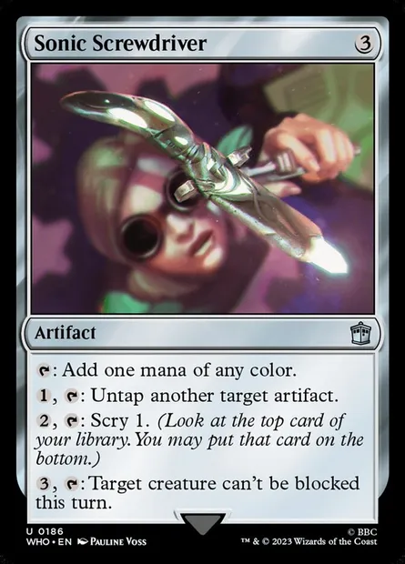 Sonic Screwdriver, Magic card WHO 186 — Doctor Who set