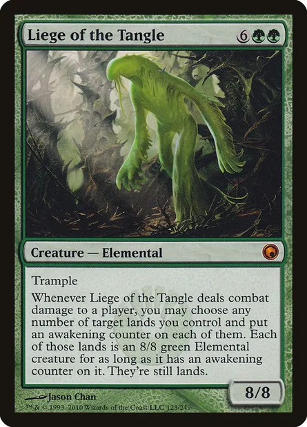 Liege of the Tangle, Magic card SOM 123 — Scars of Mirrodin set