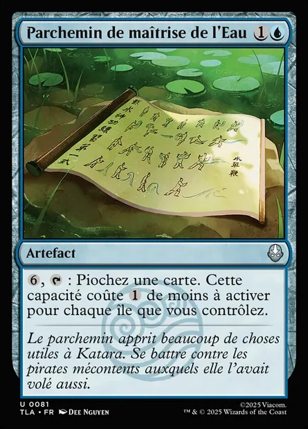 Parchemin de maîtrise de l'Eau, carte Magic TLA 81 — extension Avatar: The Last Airbender