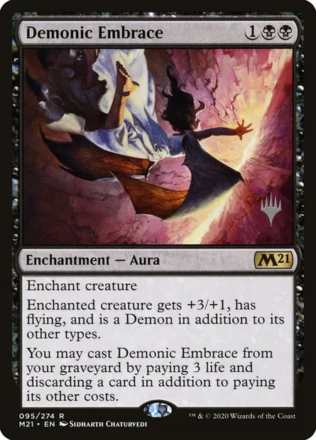Demonic Embrace, Magic card PM21 95p — Core Set 2021 Promos set