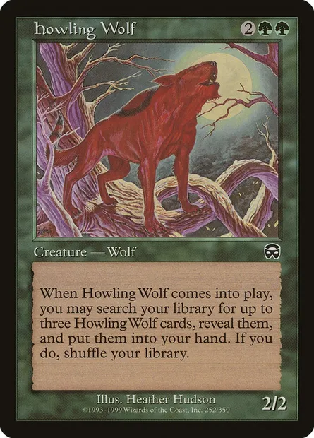 Howling Wolf, Magic card MMQ 252 — Mercadian Masques set