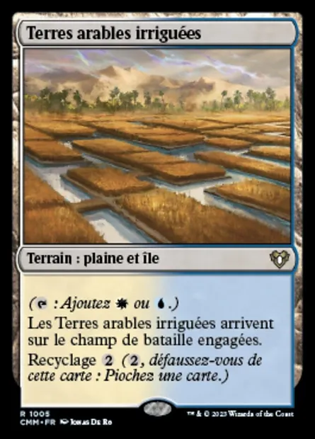 Terres arables irriguées, carte Magic CMM 1005 — extension Commander Masters