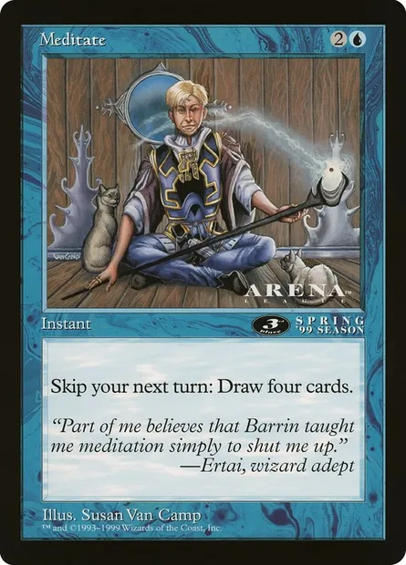 Méditation, carte Magic OLEP 76 — extension Oversized League Prizes