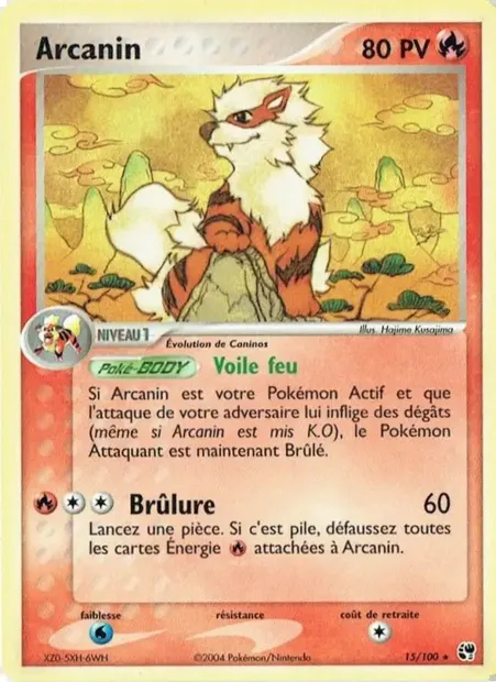 Arcanin, carte Pokémon SS 15 — extension EX Tempête de sable