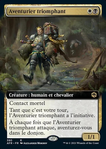 Aventurier triomphant, carte Magic AFR 390 — extension Forgotten Realms: Aventures dans les Royaumes Oubliés