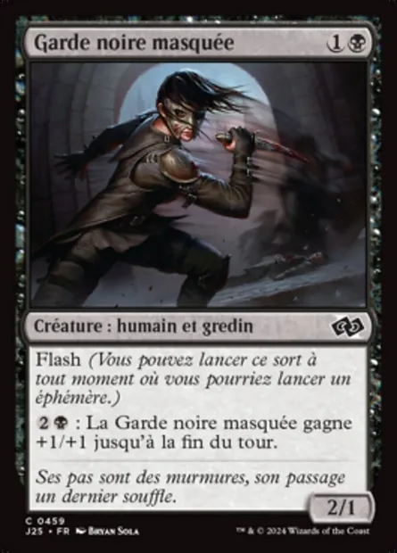 Garde noire masquée, carte Magic J25 459 — extension Foundations Jumpstart