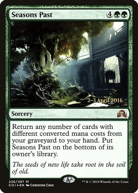 Saisons passées, carte Magic PSOI 226s — extension Shadows over Innistrad Promos
