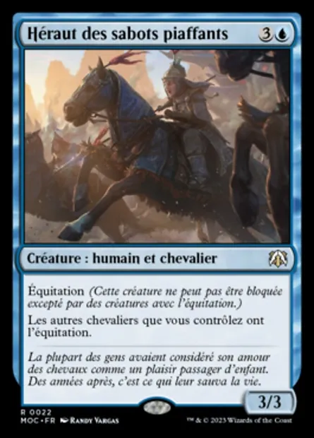Héraut des sabots piaffants, carte Magic MOC 22 — extension March of the Machine Commander