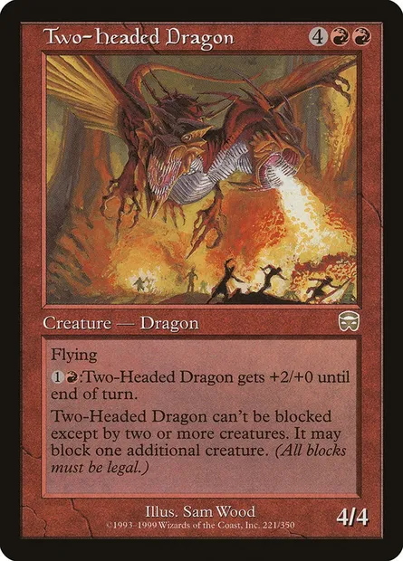 Two-Headed Dragon, Magic card MMQ 221 — Mercadian Masques set