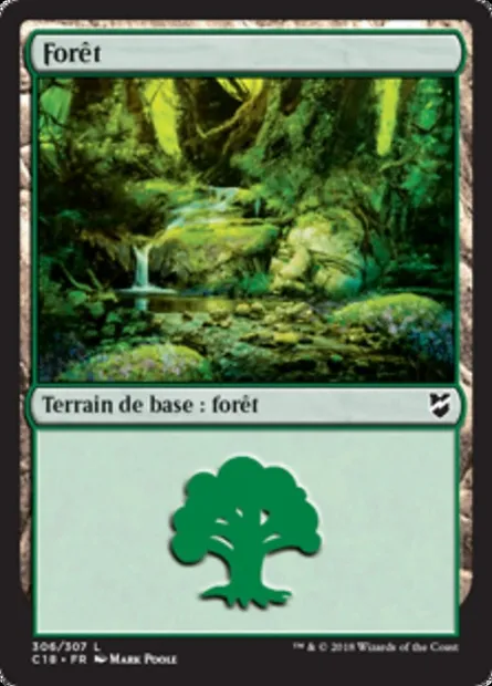 Forêt, carte Magic C18 306 — extension Commander 2018