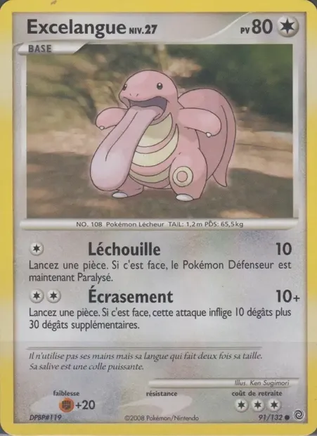 Excelangue, carte Pokémon SW 91 — extension Merveilles Secrètes