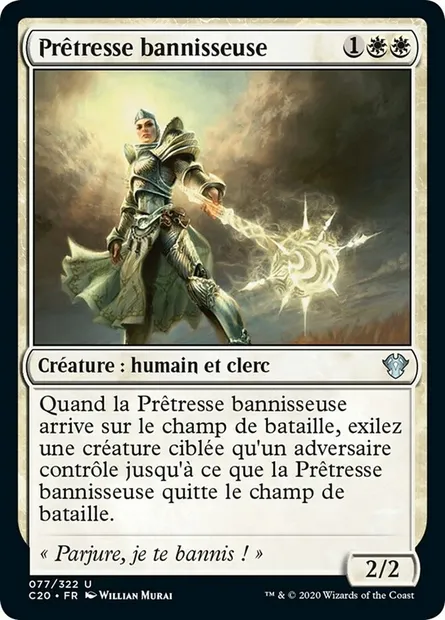 Prêtresse bannisseuse, carte Magic C20 77 — extension Commander 2020