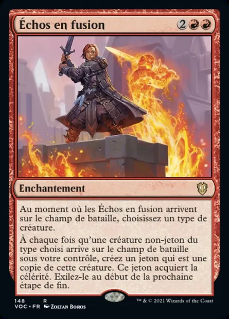 Échos en fusion, carte Magic VOC 148 — extension Crimson Vow Commander