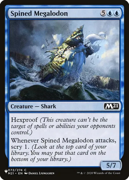 Spined Megalodon, Magic card PLST M21-72 — The List set