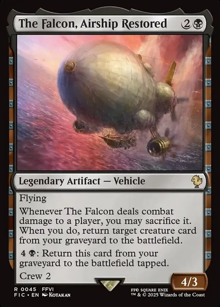 The Falcon, Airship Restored, Magic card FIC 45 — Final Fantasy Commander set