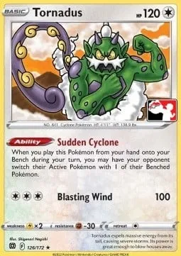 Boréas, carte Pokémon PPS 126-2 — extension Play! Pokémon Prize Pack Series