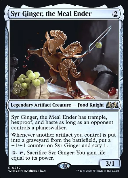 Syr Ginger, the Meal Ender, Magic card PWOE 252s — Wilds of Eldraine Promos set