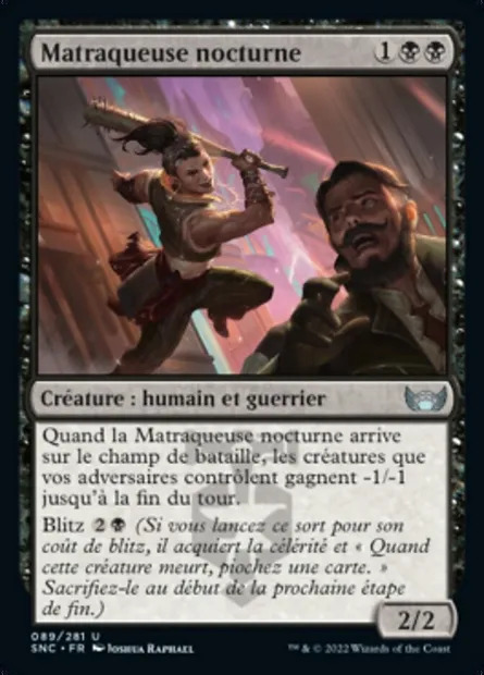 Matraqueuse nocturne, carte Magic SNC 89 — extension Les rues de la Nouvelle-Capenna