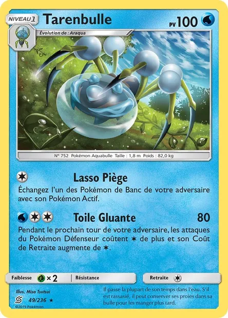 Tarenbulle, carte Pokémon UNM 49 — extension Harmonie des Esprits